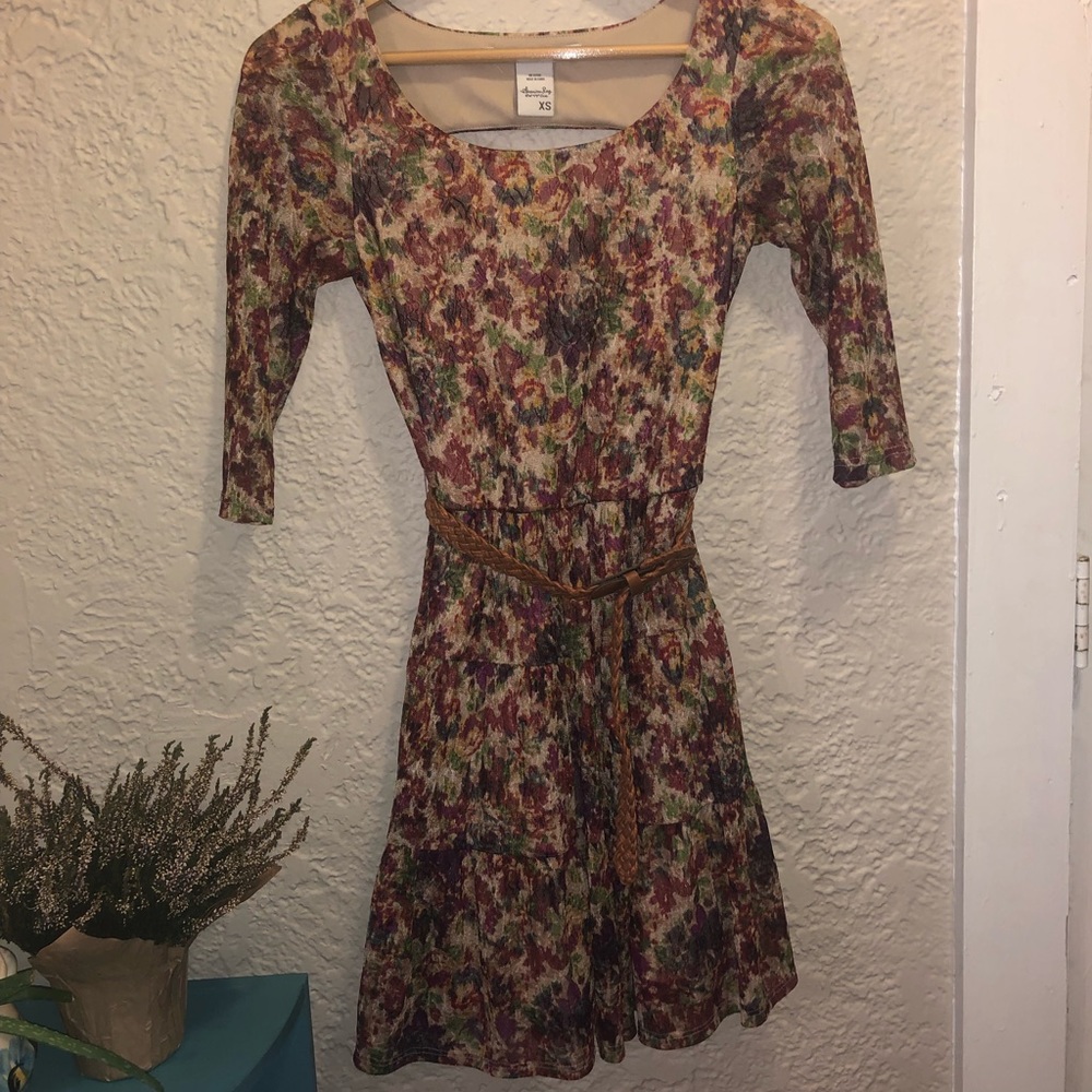American Rag 3/4 Sleeve Fall Floral Dress